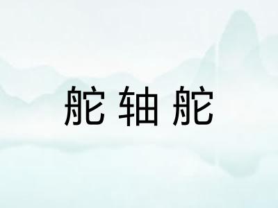 舵轴舵 舵轴舵