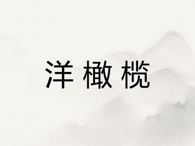 洋橄榄 洋橄榄