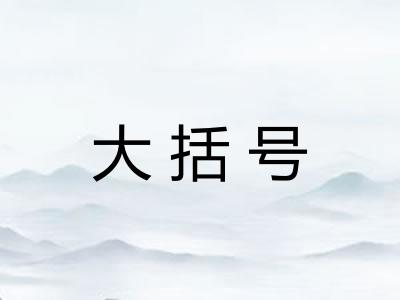 大括号 大括号