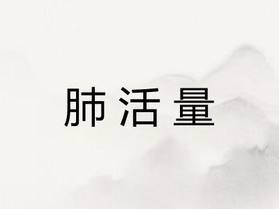 肺活量 肺活量
