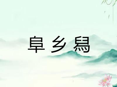 阜乡舄 阜乡舄