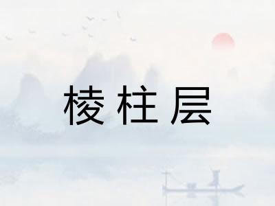 棱柱层 棱柱层