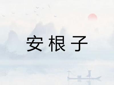 安根子 安根子