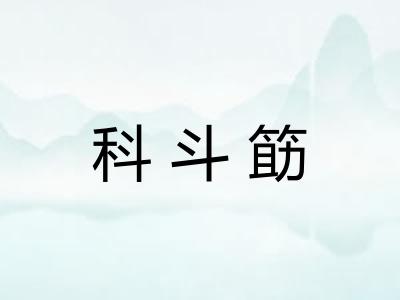 科斗筯