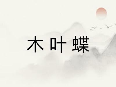 木叶蝶 木叶蝶