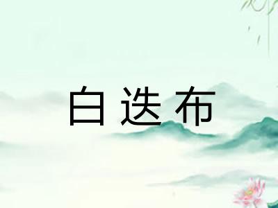 白迭布 白迭布