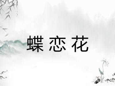 蝶恋花 蝶恋花