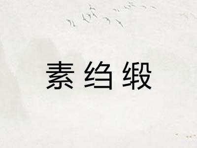 素绉缎 素绉缎