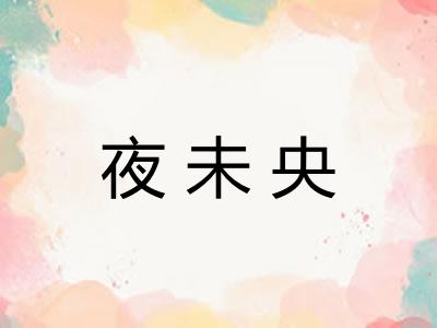 夜未央 夜未央