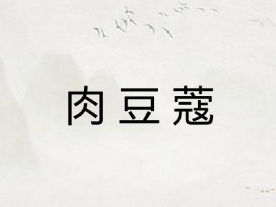 肉豆蔻 肉豆蔻