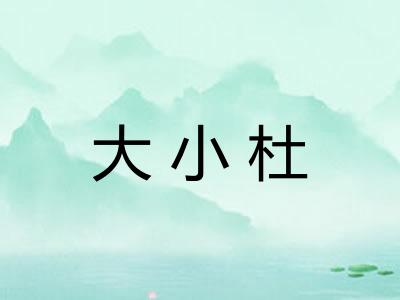 大小杜 大小杜