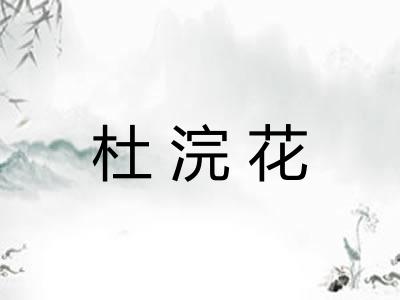 杜浣花 杜浣花