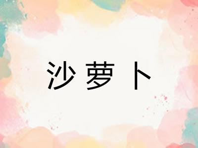 沙萝卜 沙萝卜
