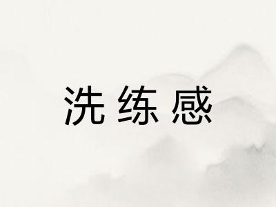 洗练感 洗练感