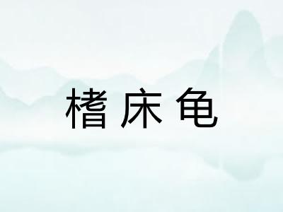 榰床龟 榰床龟