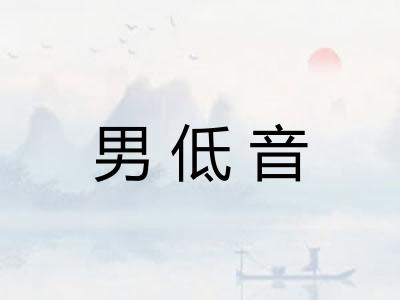 男低音 男低音