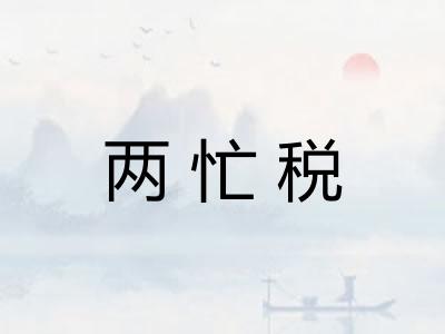 两忙税 两忙税