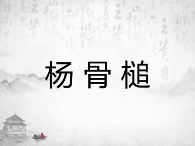 杨骨槌 杨骨槌