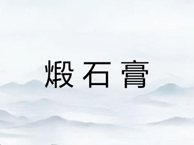 煅石膏 煅石膏