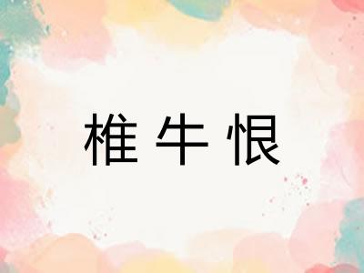 椎牛恨 椎牛恨