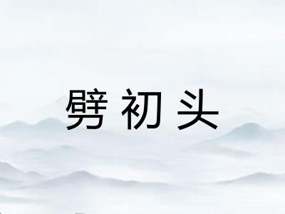 劈初头 劈初头