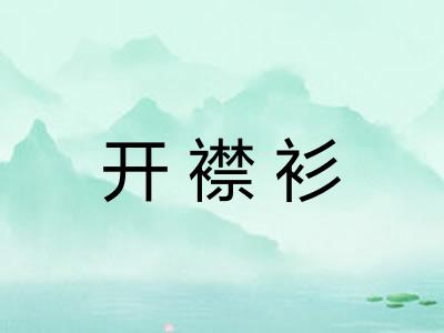 开襟衫 开襟衫