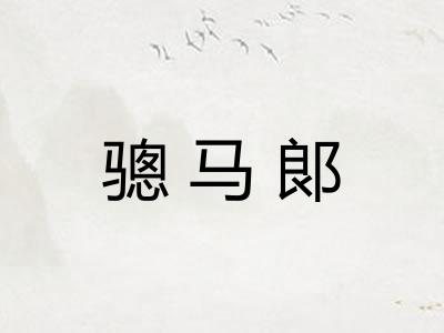 骢马郞 骢马郞