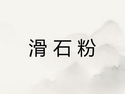 滑石粉 滑石粉