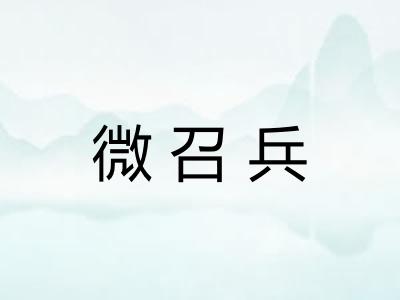 微召兵 微召兵