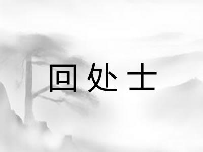 回处士 回处士