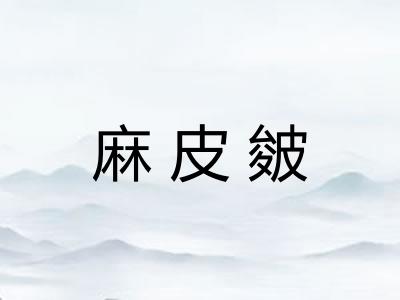 麻皮皴 麻皮皴