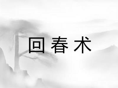 回春术 回春术
