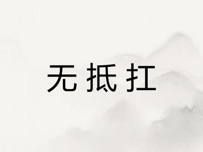 无抵扛 无抵扛