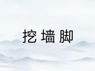 挖墙脚