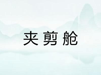 夹剪舱 夹剪舱