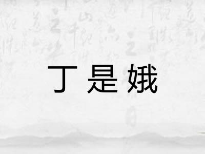 丁是娥 丁是娥