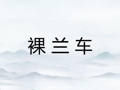 裸兰车 裸兰车
