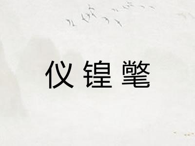仪锽氅 仪锽氅