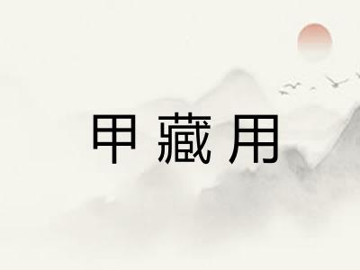 甲藏用 甲藏用