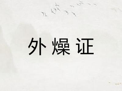 外燥证 外燥证