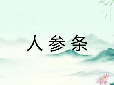 人参条 人参条