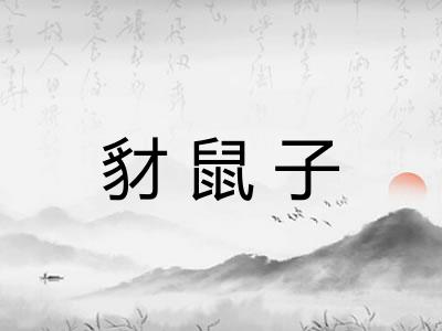 豺鼠子 豺鼠子