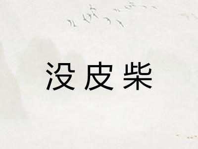 没皮柴 没皮柴