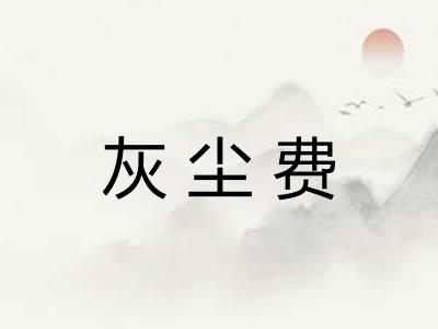 灰尘费