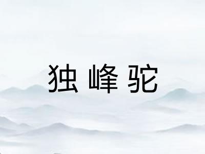 独峰驼 独峰驼