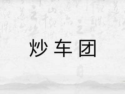 炒车团 炒车团