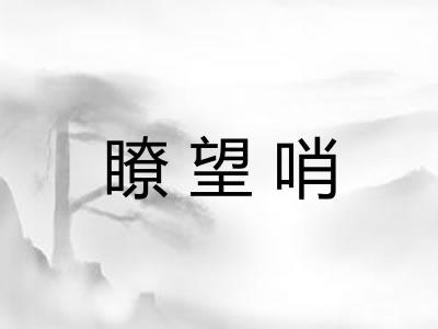 瞭望哨 瞭望哨