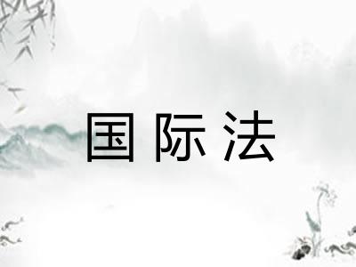 国际法 国际法
