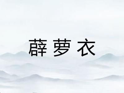 薜萝衣 薜萝衣