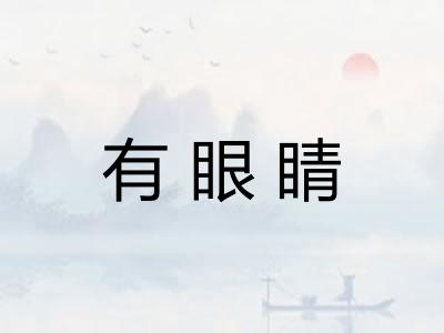 有眼睛 有眼睛